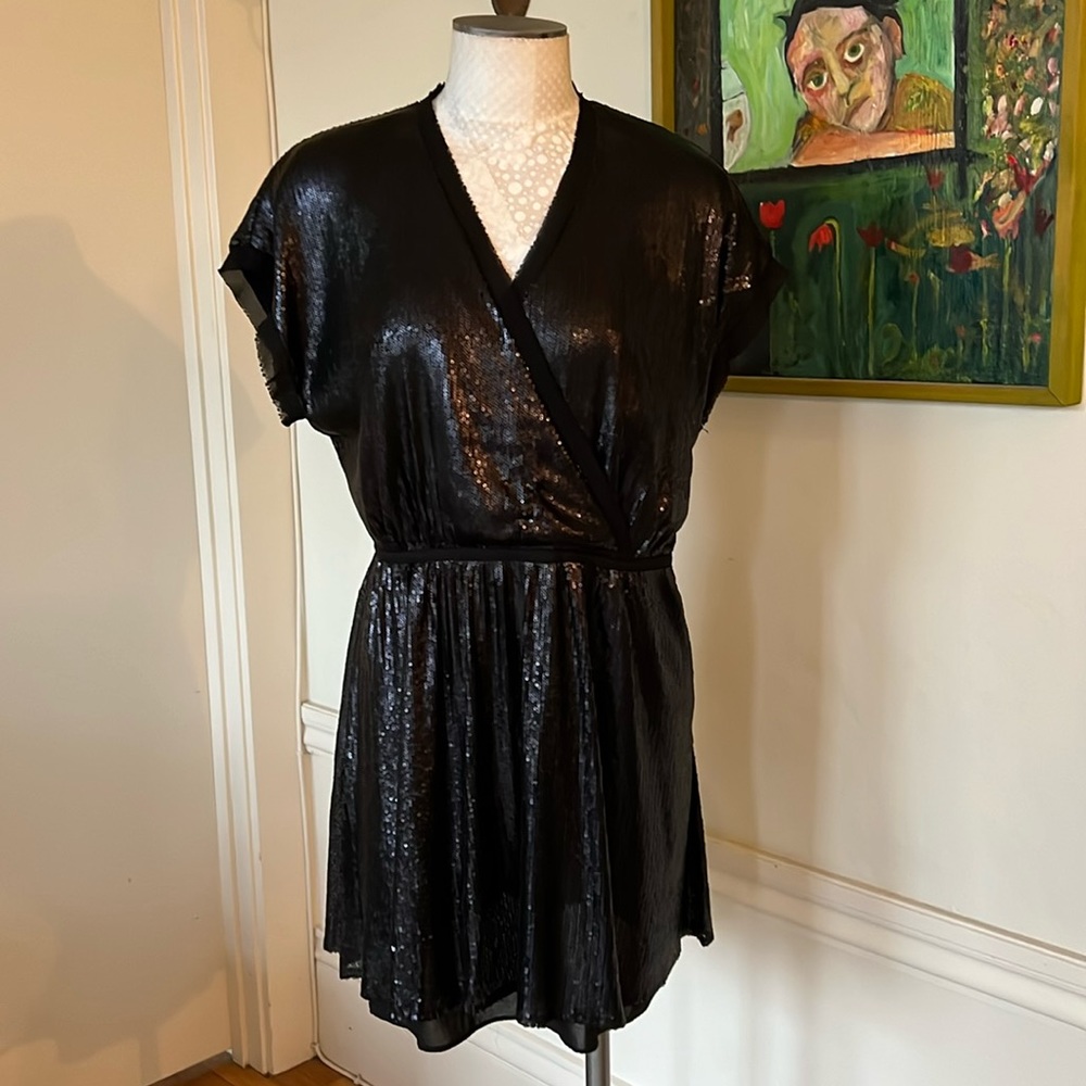Banana Republic Sequin Faux Wrap Dress, Size 8